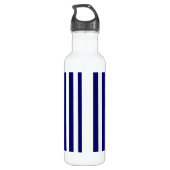 Bouteille D'eau Bandes de bonbons bleu et blanc marine (Dos)
