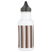 Bouteille D'eau Bandes de bonbons brun et blanc chocolat (Gauche)