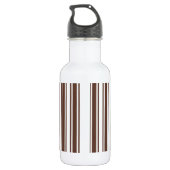 Bouteille D'eau Bandes de bonbons brun et blanc chocolat (Dos)
