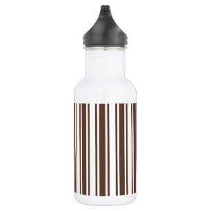 Bouteille D'eau Bandes de bonbons brun et blanc chocolat