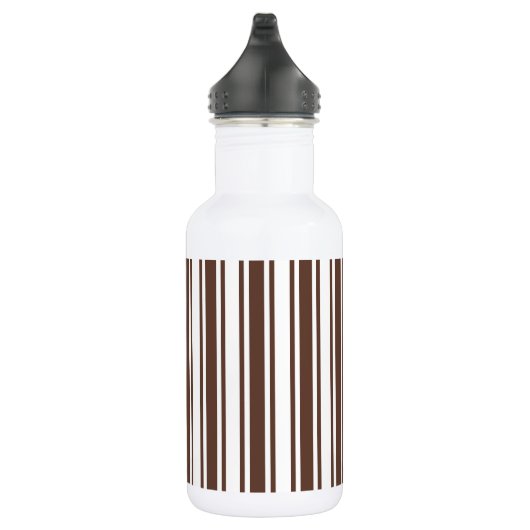 Bouteille D'eau Bandes de bonbons brun et blanc chocolat (Droite)