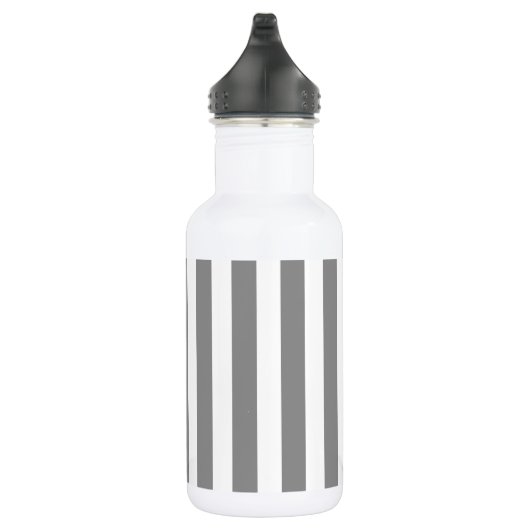 Bouteille D'eau Bandes de bonbons grises et blanches (Droite)