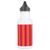 Bouteille D'eau Bandes de bonbons rose et orange (Gauche)