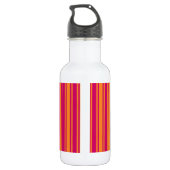 Bouteille D'eau Bandes de bonbons rose et orange (Dos)