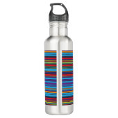 Bouteille D'eau Bandes de violet bleu mignonne (Dos)