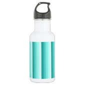 Bouteille D'eau Bandes d'ombre turquoise (Devant)