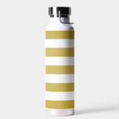 Bouteille D'eau Bandes d'or, Blancs, Motif rayé (Gauche)