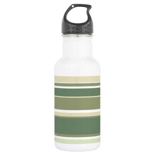Bouteille D'eau Bandes vert olive (Devant)