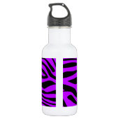 Bouteille D'eau Bandes Zébrées Électriques Violettes; Ballet (Dos)