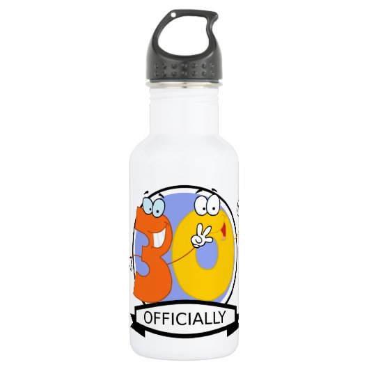 Bouteille D'eau Bannière officielle de 30 ans (Devant)