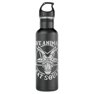 Bouteille D'eau Baphomet & Pentagram, Save Animal Eat Souls Gothic