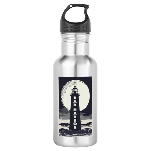 Bouteille D'eau Bar Harbour Maine Lighthouse Moon (Devant)