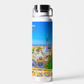 Bouteille D'eau Barcelone, Espagne - Parc Guell Mosaïque Gaudi (Arrière)