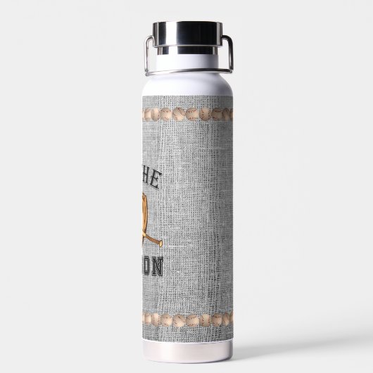 Bouteille D'eau Baseball - Cette Saison - Monogramme (Arrière)