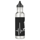 Bouteille D'eau Baseball Heartbeat amusants joueurs de baseball (Gauche)