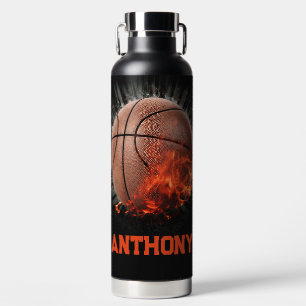 Bouteille D'eau Basket flamboyant avec nom