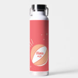 Bouteille D'eau Basketball Numéro de nom personnalisé<br><div class="desc">Une bouteille d'eau de basket pour votre joueur ! Cette bouteille d'eau personnalisée et amusante fait un grand cadeau pour le joueur de basket de votre vie. Le nom et le numéro sont personnalisables. Dans les tons orange et rose. Assurez-vous de regarder le design amusant sur le dos aussi!</div>