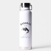 Bouteille D'eau Basse moderne Pêche Nom personnalisé BASS DAD (Arrière)