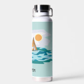 Bouteille D'eau Bateaux À Voile À Cuivre Vacuum Isolé (Arrière)