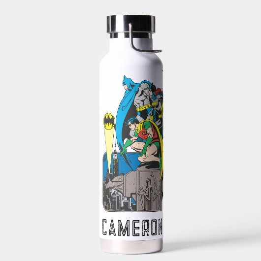 Bouteille D'eau Batman/Batgirl/Robin | Ajouter Votre Nom (Gauche)