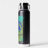 Bouteille D'eau Batman Électrique Qui Traverse La Typographie (Arrière)