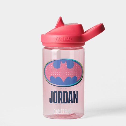 Bouteille D'eau Batman | Logo Pink Polka Dot (Gauche)