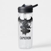 Bouteille D'eau Batman perché sur un pilier | Ajouter Votre Nom (Gauche)