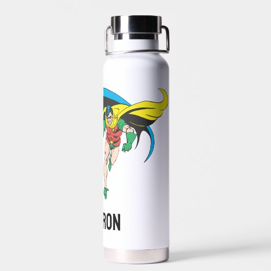 Bouteille D'eau Batman & Robin | Ajouter Votre Nom (Arrière)