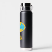 Bouteille D'eau Batman | Symbole Cyan Stripes (Arrière)