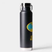 Bouteille D'eau Batman | Symbole Cyan Stripes (Avant)