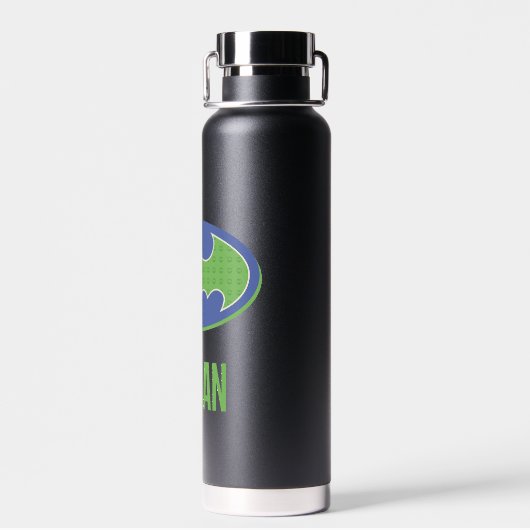 Bouteille D'eau Batman | Symbole pourpre et vert (Arrière)