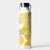 Bouteille D'eau Bauhaus géométrique moderne, Jaune de moutarde, Gr (Avant)