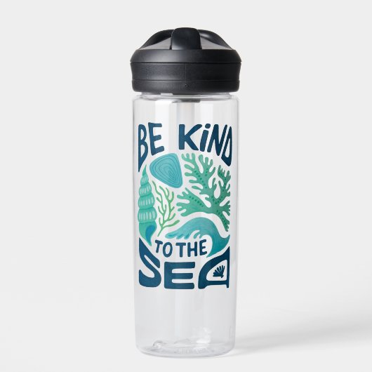 Bouteille D'eau Be Kind to the Sea - Ocean Conservation Eco Design (Extérieur)
