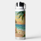 Bouteille D'eau Beach Home Oceanic Coastal Art (Arrière)