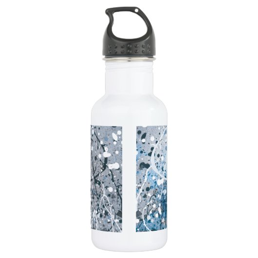 Bouteille D'eau Beau Bleu Abstrait (Dos)