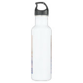 Bouteille D'eau Beau Cheval Blanc Courir dans la neige (Dos)