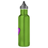 Bouteille D'eau Beau Coeur Floral De Verre (Droite)