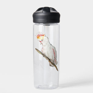 Bouteille D'eau Beau dessin à la main de perroquet de cockatoo aqu