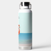 Bouteille D'eau Beau Flamant rose sur la plage (Plage)