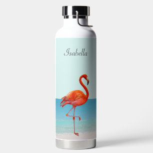 Bouteille D'eau Beau Flamant sur la Plage