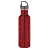 Bouteille D'eau Beau Joyeux Noël Texte Motif Design Art (Dos)