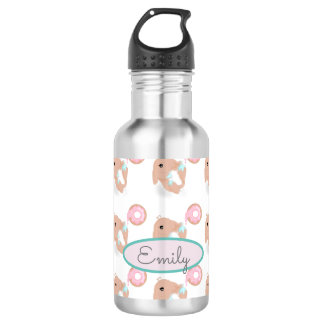 Bouteille D'eau Beau lapin caricaturé lapin Donut Motif enfants