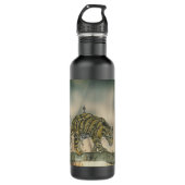 Bouteille D'eau Beau léopard nuageux peint à la main (Devant)