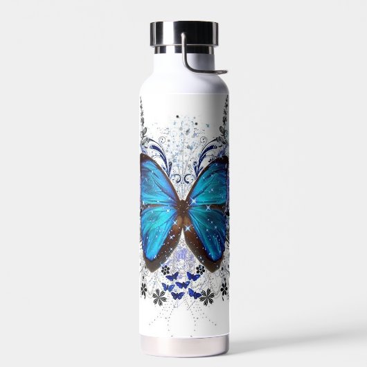 Bouteille D'eau Beau Papillon Bleu (Gauche)