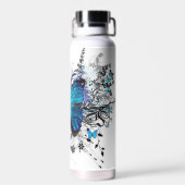 Bouteille D'eau Beau Papillon Bleu (Arrière)