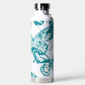 Bouteille D'eau Beau rendu de papillons bleus (Droite)