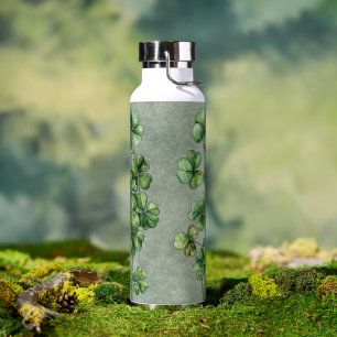 Bouteille D'eau Beau Shamrock d'aquarelle verte