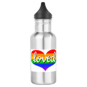 Bouteille D'eau BEAUCOUP AIMÉ - Coeur amour arc-en-ciel (Gauche)