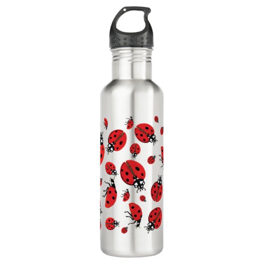 Bouteille D'eau Beaucoup de Ladybugs Lucky Motif (Devant)