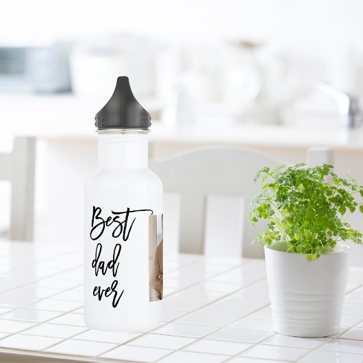 Bouteille D'eau Beauté Collage photo Meilleur papa Jamais Cadeau